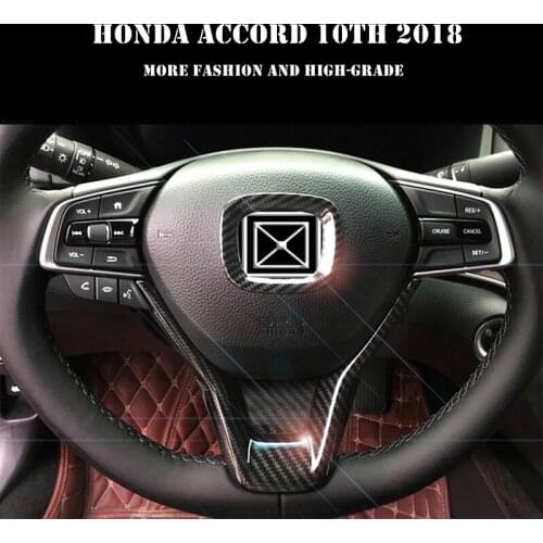For Honda Accord 10th 2018 2019 ABS Chrome Car Steering Wheel Frame Trim cover Sequins interior Sticker moulding Covers C1124