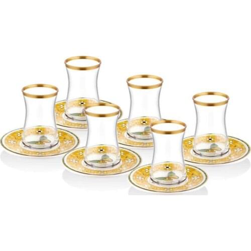 DOLBOVIThe Mia Patio Stoneware Yellow 12 Piece Tea cup Set PAT0005 mug кружка coffee cup cup اكواب قهوه tazas