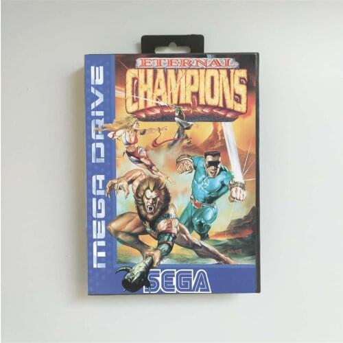 Eternal Champions - EUR Cover With Retail Box 16 Bit MD Game Card for Sega Megadrive Genesis Video Game Console