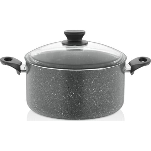 Gray Color 26 Cm Granite Deep Cookware