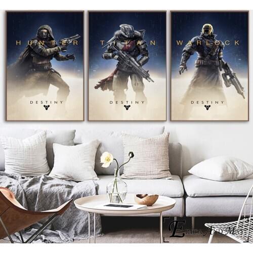 Destiny Game Figure Canvas Painting Posters And Prints For Living Room No Framed Wall Art Picture Home Decor On Sale