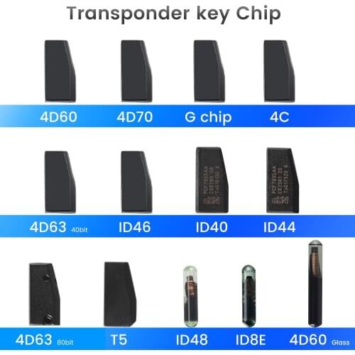 KEYYOU Car Key Blank Chip 4D ID40 ID44 ID46 ID63 40Bits/80bits ID48 ID60 Glass ID70 ID8E T5 4C G Chip Auto Accessory