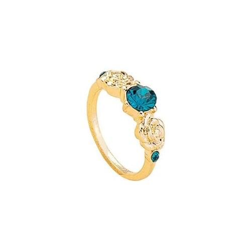 2021 Ins Gold Flower Blue Acrylic Stone Geometric Minimalism Knuckle Finger Rings Trendy Korean Fashion Women Party Jewelry
