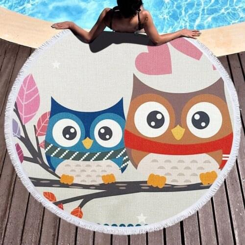 Creative owl luxury beach towel Microfiber towel Towel Towel beach spa Beach mat beach towel towel towel Beach towel strandlaken