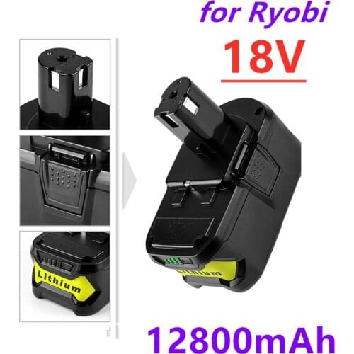 18V 12.8 Ah for Ryobi RB18L50 ONE+ Lithium-Ion Battery P108 RB18L40 RB18L25 RB18L15 P107 P122 P104 P105 with LED Indicator