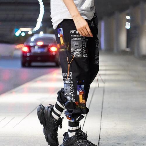 2019 New High Street Fashionable Printed Mens Jogger Trouser Hip Hop Homens Casual Bermuda Harem Pants Sweatpants Streetwear
