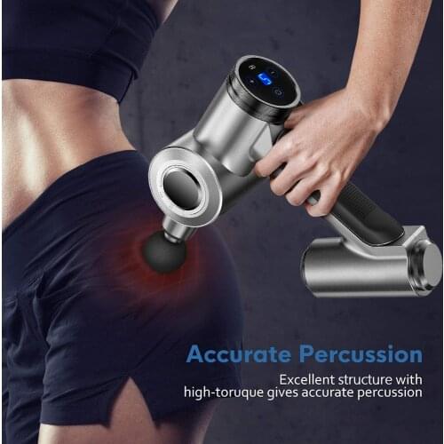 Multi Speeds LCD Display Massage Gun Deep Muscle Massager Fascia Muscle Pain Body Neck Exercising Relaxation Slimming Relief