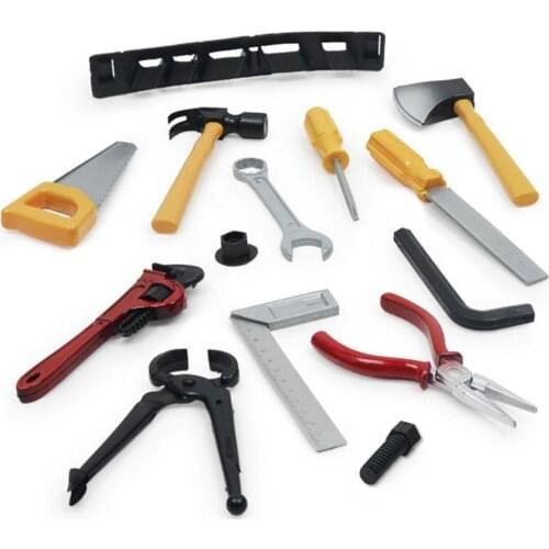 Simulation Repair Drill Tools Set Safe Plastic Children Toy Maintenance Pretend Tongs Screwdriver Hammer Tools Z3Z9