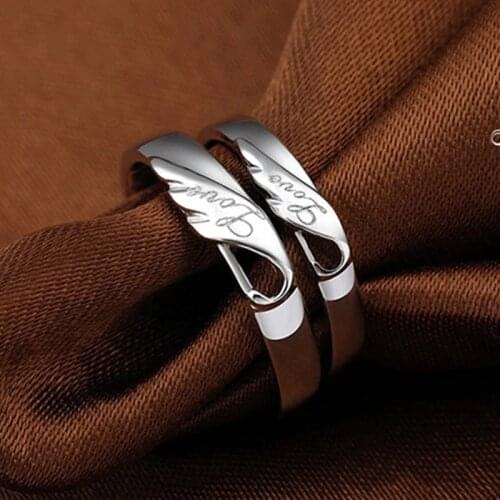 Wedding Rings for Women Love Ring Jewelry Silver Color Wing Design Girl Gift Fashion 2020 Korea