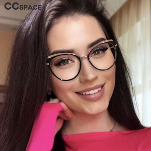48270 Retro Cat Eye Anti Blue Glasses Frames TR90 Men Women Optical Fashion Computer Glasses