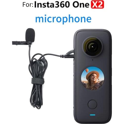 Type-C Lavalier Microphone For Insta360 ONE X2 Camera External Wired Recording Microphone Accessories hi-fi sound noise reductio
