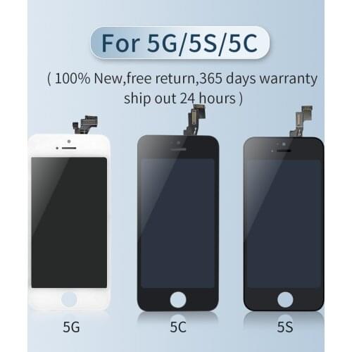 AAA+++ LCD Full Assembly For iPhone 5 5C 5S SE 6 7 8 Plus Touch Glass Display LCD Digitizer Replacement+Front Camera+Ear Speaker