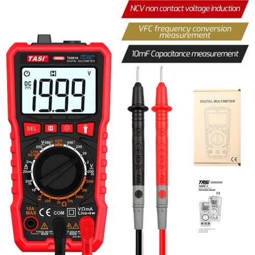 Profesional Digital Multimeter Ture RMS AC DC Voltmeter NCV Capacitance Meter Auto Range Frequency Multimeters Tester Backlight