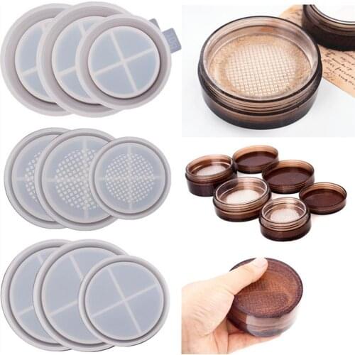 Handmade DIY Crystal Epoxy Epoxy Loose Powder Box Makeup Box Puff Box Mirror Silicone Mold 10g/20g/50g