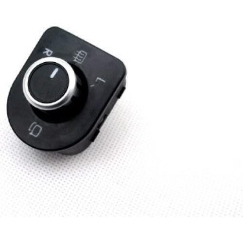 Matt Chrome Rear View Side Mirror Switch Knob (Heat & Fold Mirror Support) For VW Volkswagen Passat B5 / B5.5