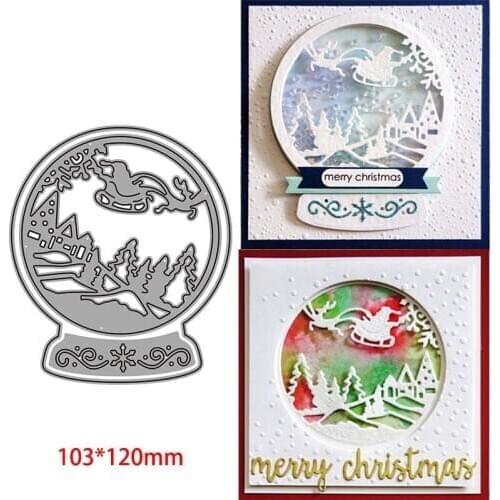 Santa Claus and sleigh Metal Cutting Dies Scrapbooking Craft Mold Cut Die Stencil Handmade Paper Card Make Template New Design