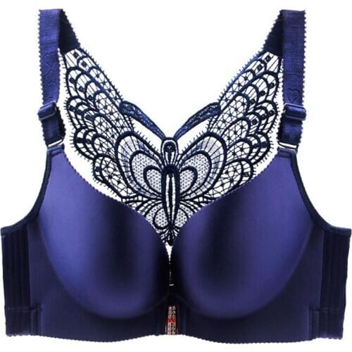 Sexy Seamless Front Closure Bra Big Size Butterfly Adjustable Push Up Bra Plus Size Bra For Women Large Size C D Cup Brassiere