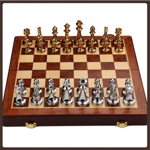 International Original Chess Professional Pieces Metal Ornament Chess Set Tournament Luxury Gry Planszowe Entertainment Games
