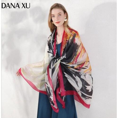 2020 Silk Long Scarf Luxury Brand Women New Design Beach Blanket Shawl Wear Swimwear Bandana Hijab Face Shield Foulard