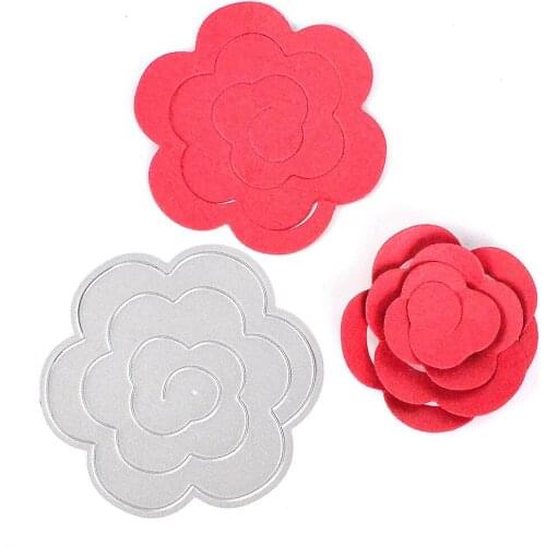 Rose Flower Dies Cuts Metal Carbon Steel Cutting Dies DIY Scrapbooking Embossing Craft DIY Paper Card Flower Roll