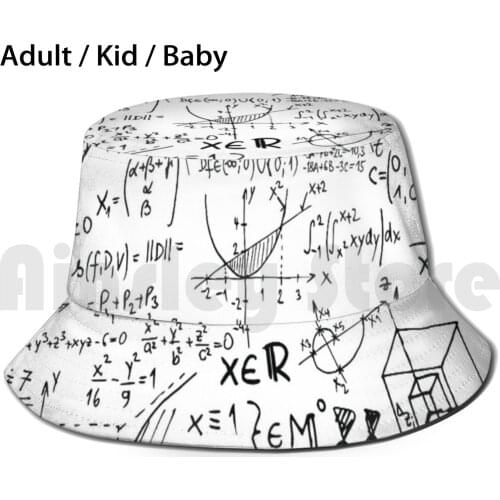 Shirt Maths Sun Hat Foldable UV Protection Math Mathematics School Numerical Numbers Mathematical Geometric Graph