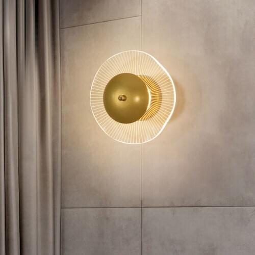 Modern Minimalist Light Luxury Wall Lamp Bedroom Bedside Background Wall Aisle Living Room Decoration Stairs Led Home Lighting