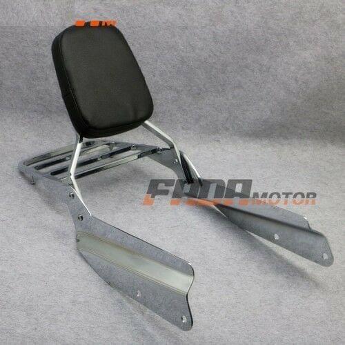 Backrest Sissy Bar Trunk Luggage Rack Cushion Pad for Honda VTX1300 VTX1800 42cm