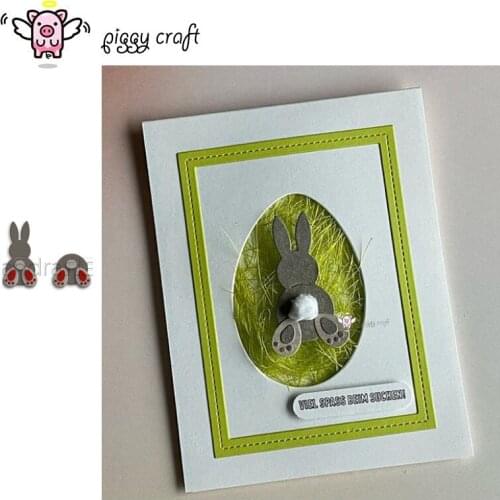 Piggy Craft metal cutting dies cut die mold Easter cute bunny butt Scrapbook paper craft knife mould blade punch stencils dies