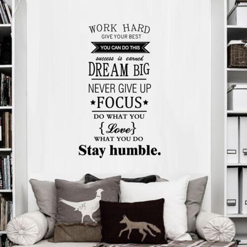 Inspirational Quotes Wall Sticker Letter Stickers Wall Decals Home Living Room Kids Room Decorative Stickers Poster