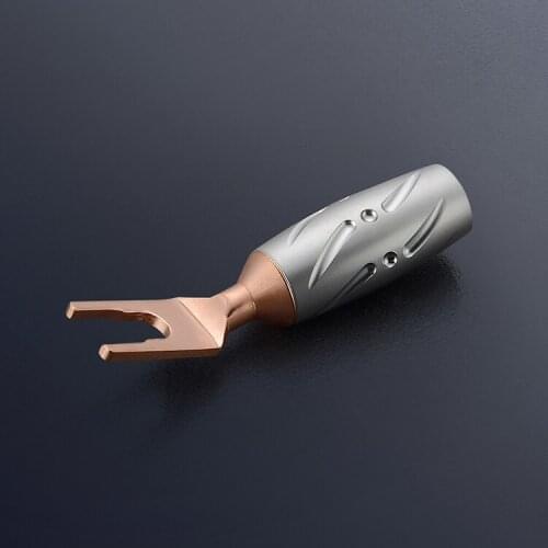 Viborg VS701 pure copper Y plug spade pure copper copper solder-free Y fork Y plug fever amplifier speaker