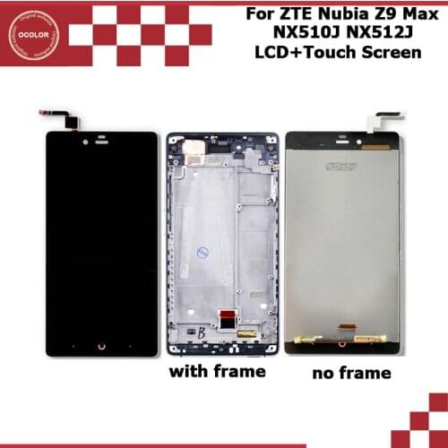 Ocolor For ZTE Nubia Z9 Max NX510J NX512J LCD Display+Touch Screen +Frame Screen Digitizer Assembly For ZTE nubia z9 max +Case