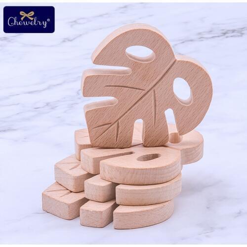 1/2Pc Beech Wooden Teether Turtle Leaves Wooden Decor Toys DIY Pendant Craft Graffiti Wooden Rodent Chew Biter For Kids Goods