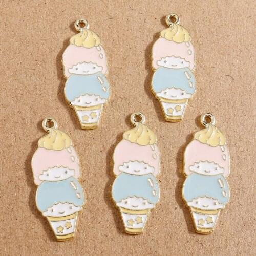 10pcs 13*33mm Enamel Cartoon Little Girls Charms for DIY Jewelry Making Necklaces Earrings Bracelets Handmade Jewelry Findings