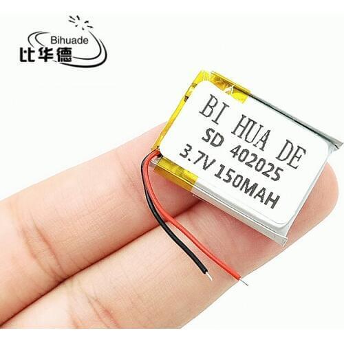 10pcs [SD] 3.7V,150mAH,[402025] Polymer lithium ion / Li-ion battery for TOY,POWER BANK,GPS,mp3,mp4,cell phone,speaker