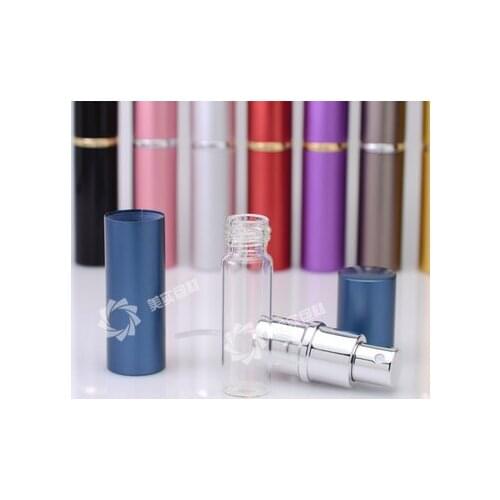 200pcs 10ml Refillable Portable Mini perfume bottle Aluminum Spray Atomizer Empty Parfum Bottle as a Gift hot