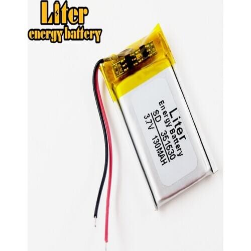 3.7V,130mAH,351530 polymer lithium ion / Li-ion battery for dvr GPS MP3 MP4 MP5cell phone,speaker