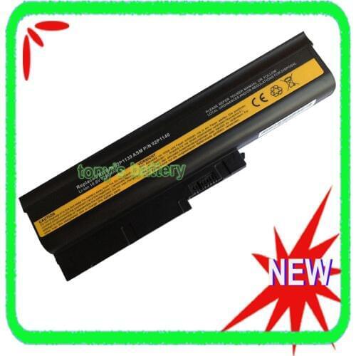 6 Cell Laptop Battery for Lenovo IBM ThinkPad R60 R60e T60 T60p Z60m SL300 SL400 SL500 R500 W500 T500