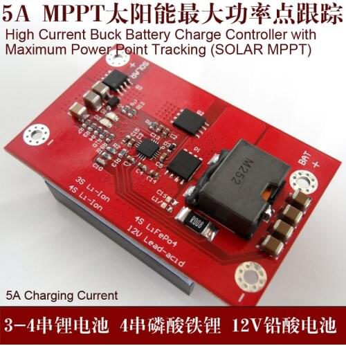 BQ24650 5A MPPT Solar Controller 4S 18650 Li-ion lithium Battery Charging Board Cell FOR 40w-60w 18v Solar Controller