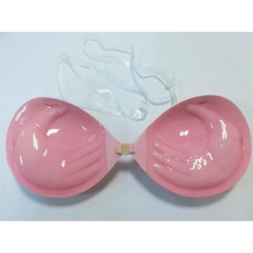 Free&DropShippingWomen Push Up Silicone Pink Color Bra BH Stick On Invisible Self Adhesive Bras Cup ABCD