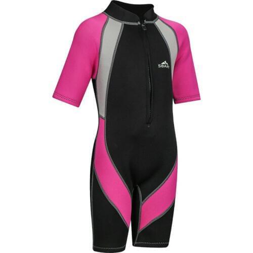 Kids Wetsuits Youth Premium Neoprene 2mm Toddler Child Youths Shorty Swim Suits Back Zip One Piece Jumpsuit Short Sleeve