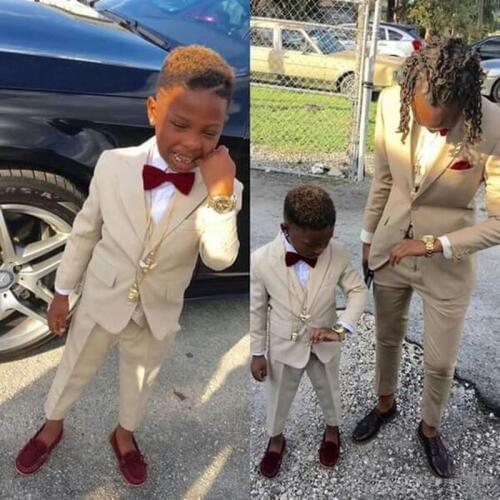 Ring Bearer Boys Formal Wear Tuxedos Shawl Lapel One Button Children Clothing For Wedding Party Kids Suit Boy Set (Jacket+Pants