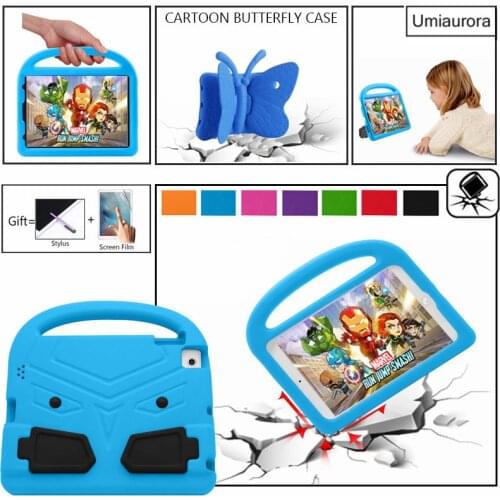 Kids Shockproof Safe Eva Case for iPad Mini 7.9" Cartoon Hand-held Stand Tablet Cover for iPad 10.2 2019 iPad Air 2 9.7" Pro 11