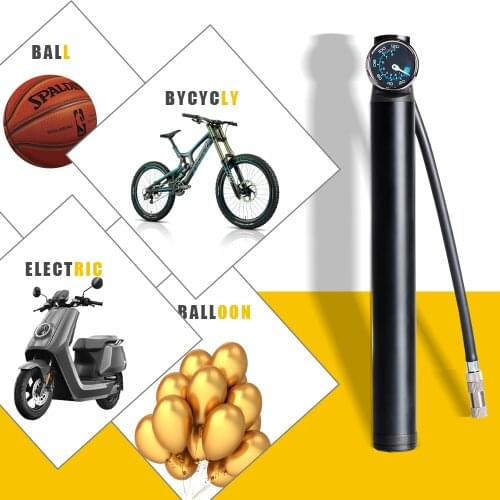 Electric Portable Air Pump 120PSI Compressor Mini Bike Tire Inflator for Bicycle Ball and Inflatables(Black)
