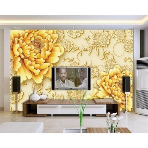 Beibehang Custom 3 d photo room wallpaper mural Dudan large flower sofa TV wall 3d wallpaper fresco papel de parede 3d wallpaper