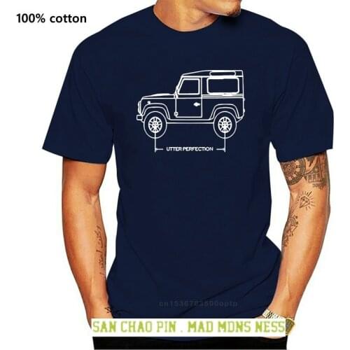 2019 Summer Style 100% cotton Land Car Rover Defender 90 Utter Perfection Car Blueprint T-Shirt Gift Idea T Shirt Tee shirt