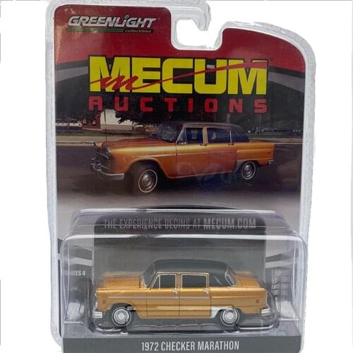 GreenLight 1:64 1972 Checker marathon taxi Alloy model car Metal toys for childen kids diecast gift