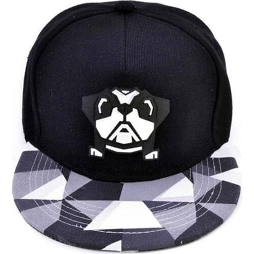 Cotton Dog Rubber Baseball Cap Hip-hop Cap Adjustable Snapback Hats for Men and Women 301