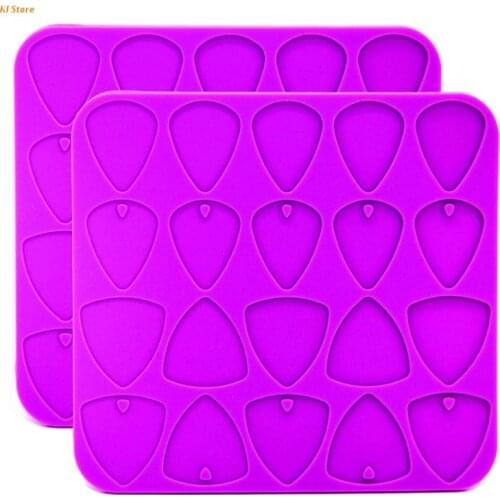 J78F Universal Guitar Picks Resin Mold Silicone Guitar Plectrums Resin Casting Mold DIY Guitar Thumb Finger Picks Mold Tools