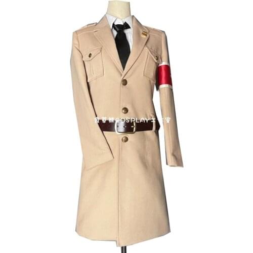 2021 Anime Attack on Titan Final Season Jacket Aldians Rainer Jacket Shingeki No Kyojin Jacket Marley Military Trench Cosplay Co