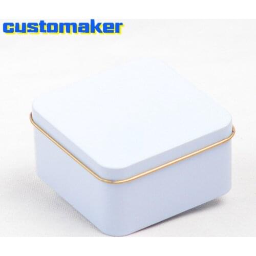 100pcs square tin box for Wedding Candy Gift colorful Metal cookies can Storage Boxes Bins Earphone Cable Organizer Container